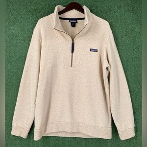 Patagonia Woolie Fleece 1/2 Zip Wool Blend Pullover Sweater Oatmeal Heather XL